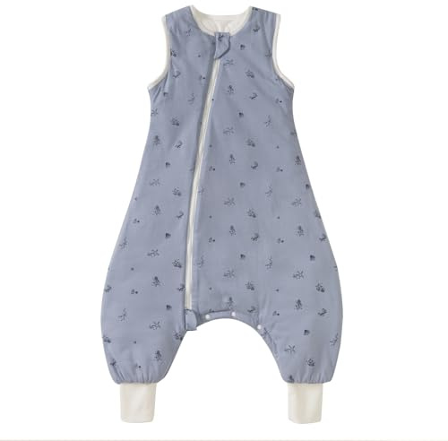 Nivolltha 100% Cotton Soft Winter Baby Sleeping Bag with Feet 2.5 TOG, Comfy Warm Toddler Sleep Sack with Feet, Ocean, Size S