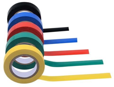 SOIMISS PVC Flame Retardant Electrical Insulation Tape Adhesive Insulating Tape for Industrial Home Wiring Acid Alkali Resistant High Voltage Cable Repair Red