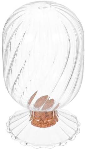 Uonlytech Tarro de Cristal Tapa para Cerillas, Frasco de Vidrio Resistente Humedad, Diseño Vintage para Almacenamiento en Casa y Oficina