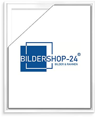 Bildershop-24 Schattenfugenrahmen mit Schattenfuge Lemgo Rahmen für Keilrahmenbilder und Leinwände 60 X 80cm Weiß (matt)