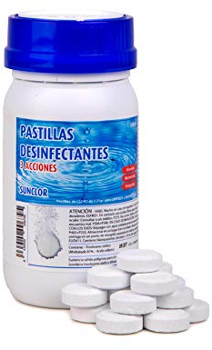 Lejía en pastillas desinfectantes 3 Acciones AQUACLOR PS 160 GR: biocida, bactericida y fungicida