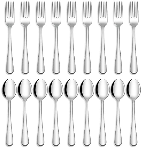 Hiware 24-piece Forks and Spoons Silverware Set, Food Grade Stainless Steel Flatware Cutlery Set for Home, Kitchen and Restaurant, Mirror Polished, Dishwasher Safe