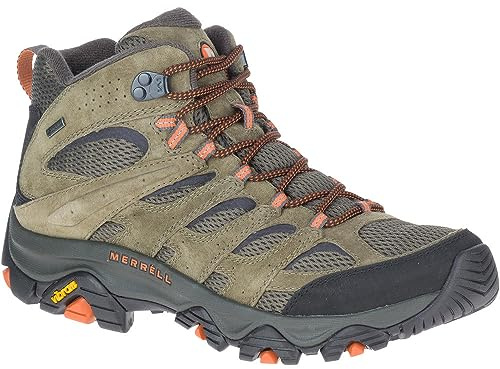 Merrell Mens Moab 3 Mid GTX Leather Textile Olive Boots 10.5 US