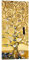 L'albero della vita (parte centrale) Stampa su vetro acrilico di Gustav Klimt 20 x 40 cm Giallo Quadri Decorazione per pareti