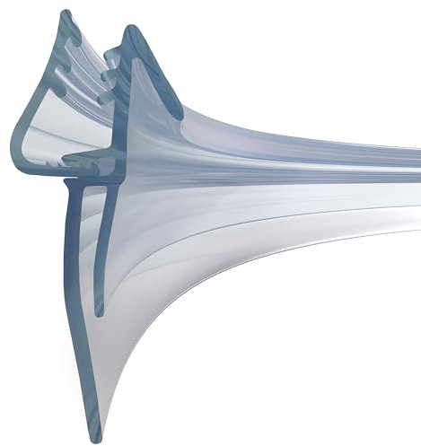 Uniblade Clear Shower/Bath Screen Seal Strip for 4-8mm Glass, Flexible Universal Fit, Shower Sealant - Perfect Door Seal for Shower and Bath Screens