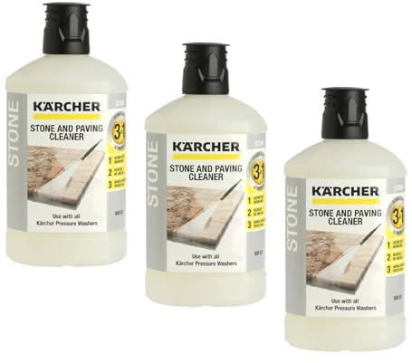 Masterpart RM611 Stone & Facade Cleaner 1L Bottles x 3 To Fit Karcher Pressure Washers Pack Of 3