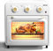 Karinear 20L Four Friteuse sans Huile Blanche, Four Air Fryer XXL Multifonction avec Commande à Bouton Rotatif, Friteuse à Air Chaud 6 en 1, Mini Four 1800W avec Minuterie de 60 Minutes, 100-230°C