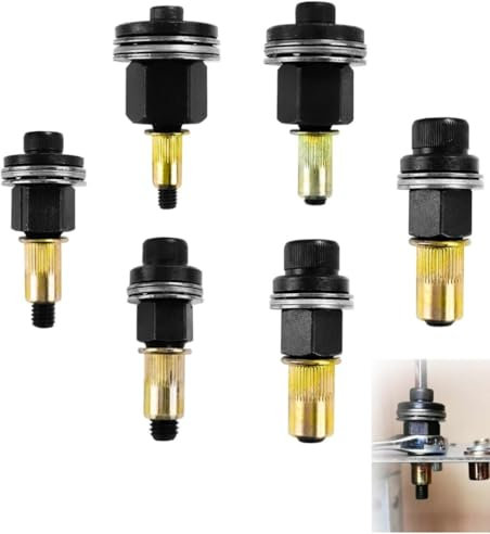 6 Piezas Remaches Roscados Remachadora Manual de Cabezales Kit, M4, M5, M6, M8, M10, M12 Remachadora de Tuercas Accessori, Juego de Cabezales para Remachar a Mano, para Alicates de Remachar