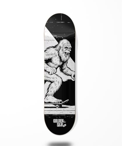 Golden Sand monopatín Skate Skateboard Deck Tabla - Action Yetibard 8.5