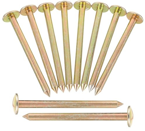 POPETPOP Estacas de Paisajismo Acero Galvanizado 10 Cm 10 Piezas para Demarcación de Límites Exteriores Camping Jardinería Uso al Aire Libre Duraderas y Visibles