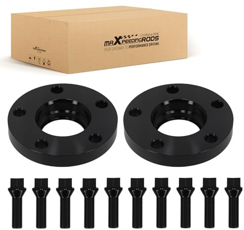 maXpeedingrods 2 separadores de rueda de 20 mm con tornillo de rueda M14 x 1,5 para Audi A3 A4 A6 A9