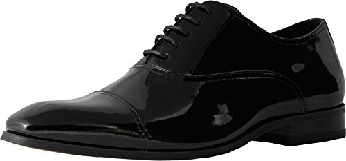 Florsheim Tux Toe Oxford - Gorra para Hombre, Laca Negra, 47 EU Ancho