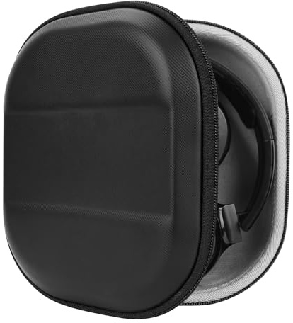 Geekria Shield Headphones Case Compatible with Skullcandy Crusher ANC 2/Evo, Hesh ANC and More, Replacement Hard Shell Travel Carrying Bag with Cable Storage (Black)