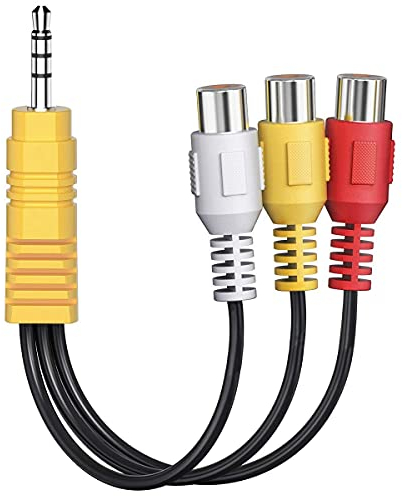 Ancable 3,5mm Stecker Klinke auf 3X Cinch Buchse, Cinch auf Klinke Adapter Kabel, 15cm AV Camcorder Video-Audio-Capture-Karten-Adapterkabel für PC, Mac, AV, HDD und DVR, TV-Box/MP3/PC