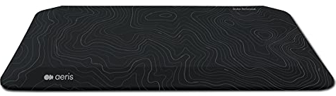 aeris Muvmat Anti Ermüdungsmatte für Stehtische – Ergonomische 2-Zonen Schreibtisch Stehmatte für gesundes Stehen – strapazierfähige Arbeitsplatzmatte in schwarz Bezug Topography 2.0