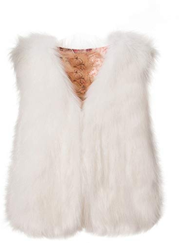 Damen Winter Warm Faux Pelz Mantel Kurz Jacke Fellweste Frauen Pelzweste Weste Fell kunstfell Weste Weich Bequem Ärmellos Winterjacke Parka Fell Mäntel Tops V-Ausschnitt Plüschweste