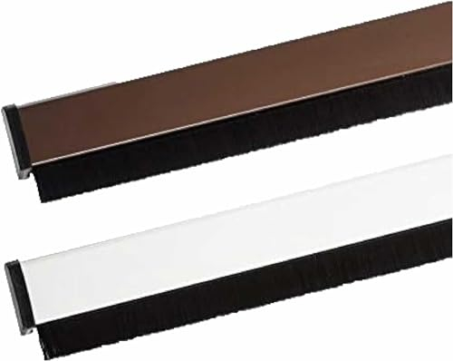 Onpira® Automatik Bürstendichtung aus Aluminium Türbodendichtung in 2 Farben Weiß oder Braun Absenkbare Türdichtung (Braun)