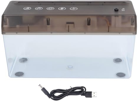 Distruggidocumenti per Carta Tagliata a Strisce Taglierina per Piccole Strisce Tavolo Tagliatrice di Carta Elettrica A4 Alimentata a Batteria Distruggidocumenti per Ufficio