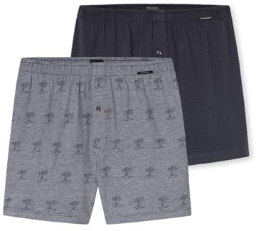 Schiesser Herren 2 Pack Boxershorts Baumwolle Jersey weich Multipack - Jerseyboxer, Sortiert 7_182427, 4