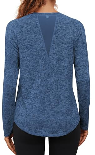Gyabnw Womens Sports Top UPF 50+ Sun Protection Long Sleeve Quick Dry | Lightweight activewear for running yoga hiking cycling gym training and other outdoor activities