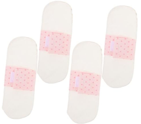 FRCOLOR 4stücke Stoff-menstruationsbinden Wiederverwendbar Aus Baumwolle Für Frauen Waschbare Slipeinlagen Atmungsaktiv Und Schweißableitend Für Wochenbett Und Nachgeburtszeit