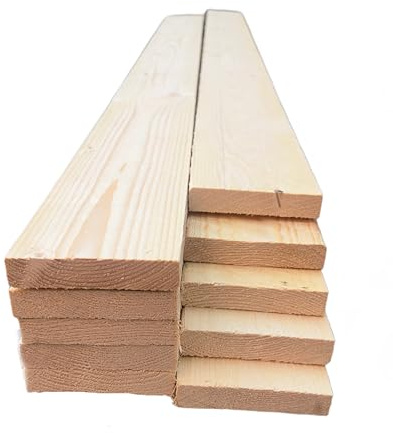 Timber Wood Planks Rough Sawn Natural Pine Board 19 x 100 cm (1 x 4) DIY Projects and Picket Fence Slats (10, 600)