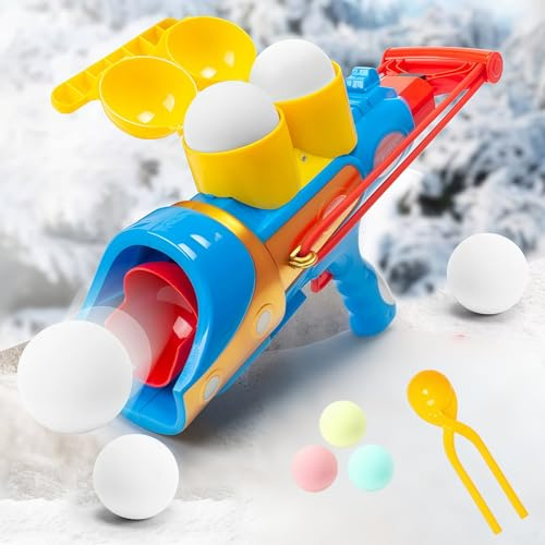 ChaneeHann Lanceur de Boule de Neige, Jouet de Pistolet Boule de Neiges avec Poignée, Pinces à Boules de Neige,Snowball Maker, pour Jouer en Plein Air et Jeux Sable Exterieur Jouets