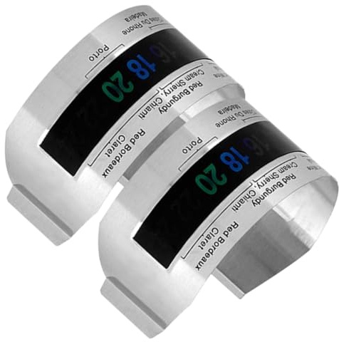 WESIEVYA Termómetro Digital Para Vino Pulsera 2 Piezas Acero Inoxidable Indicador Preciso De Temperatura Para Botella Doméstico Sensor Reutilizable Para Amantes Del Vino