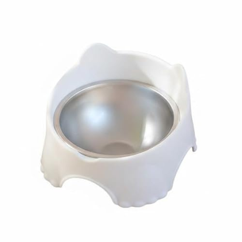 Stainless Steel Bowl Cat Bowl Elevated Pet Feeder Removable Bowl Anti Tip Frame For Secure Wall Feeding And Less Spills Suitable for kitchens utility rooms, White, style to 2