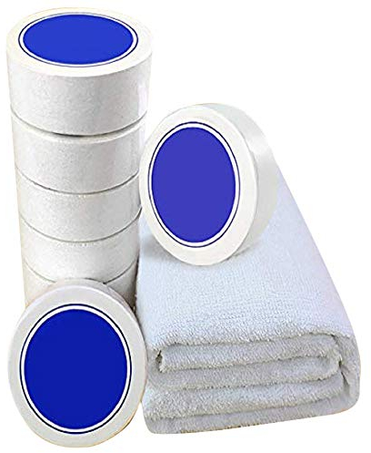 Weiye 12 Stück Wiederverwendbare komprimierte Handtücher, Tabletten, Baumwolle, weiß, 11.8inx27.5in