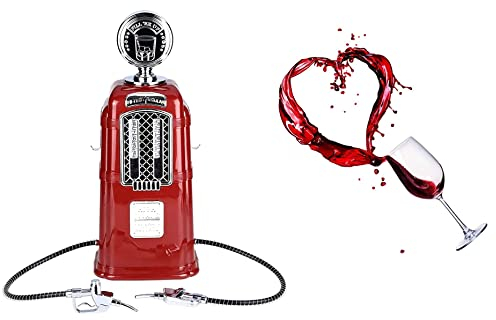 Vintage Tireuses à Bière,1000cc Double Gun Machine à bière, Retro Distributeur de Bière Réglable en Acier Inoxydable avec Double Buse de Pompe,Pompe à bière pour Bar,Fêtes,Barbecues,Buffet