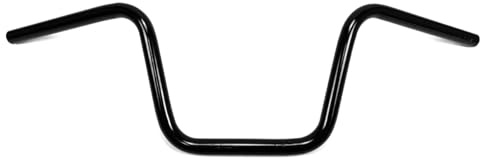Manubrio Chopper nero compatibile con Harley Davidson da 25,4 mm