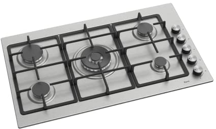 EL010-90cm Built-in Gas Hob - Cast Iron Pan Support