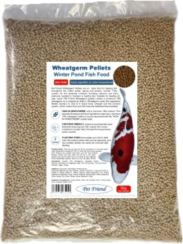 Pet Friend Wheatgerm Pond Fish Food 5kg 5mm Floating Pellets Easily Digestible Goldfish & Koi Cold Water Low Waste Winter Feeding