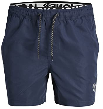 Jack & Jones Jpstfiji Jjswim Db Wb Ly Sn Bañador corto, Hombre, Marino, L
