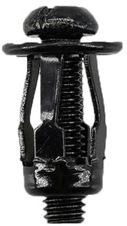 CLENEA Petalo Rivetto Vite di bloccaggio Dado M4 M5 M6 M8 Acciaio al Carbonio Ferro Cavo Rivetto in Alluminio Rivetto di Fissaggio Targa (Color : M5x18 Black (5set))