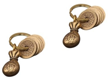 Holibanna 2pcs Diy Gourd Pendant Keychain Chinese for Family Car Key Bag Purse Beautiful Decorative Accessory