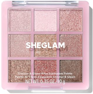 SHEGLAM Eyeshadow Palette 9-Color Ultra-pigmented Shimmer & Matte Shades, Vegan & Cruelty-free-Glimmer & Gleams