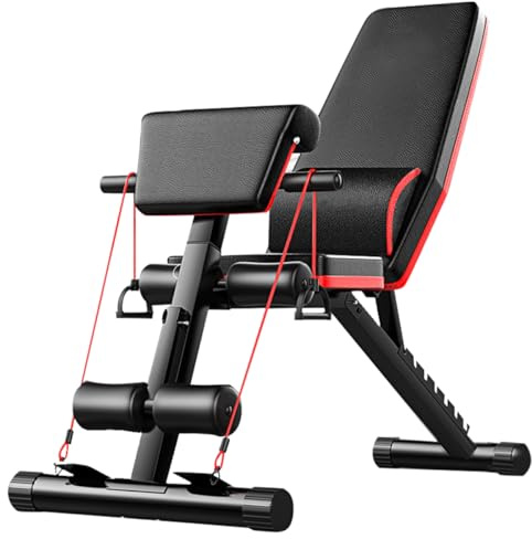 Panca multifunzione pieghevole a campana – 6 in 1 Home Fitness Chair (Black)