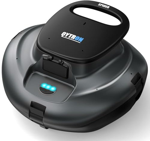 Spider Aspirapolvere robotico senza fili, pulitore automatico per piscina con doppio motore, autonomia di 90 minuti, parcheggio automatico, aspirapolvere per piscina robot per una copertura di 861