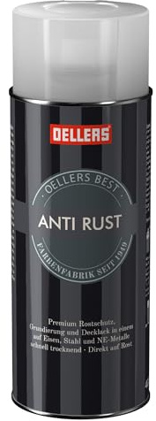 OELLERS Anti-Rust 3 in 1 Metallschutz - Sprühlack, 400 ml, RAL 9001 Cremeweiß, Grundierung und Decklack für Eisen, Stahl und Zink