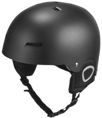 Casque de ski pour homme et femme - Pour skateboard, escalade, vélo - Noir - Taille M