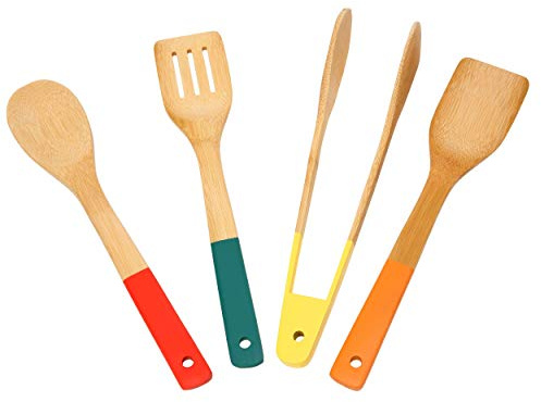 School of Wok - Wok Accessories, Kitchen Utensil Set (Bamboo Tools - Set of 4)