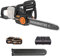 WORX Nitro 36V(40V MAX) Cordless Chain Saw WG385E Brushless Chainsaw, 18m/s High Speed & 40cm Bar, Tool-Less Chain Tensioning, Auto Lubrication, Incl. PowerShare, 2 * 4.0Ah Battery, 1 * 4A Charger