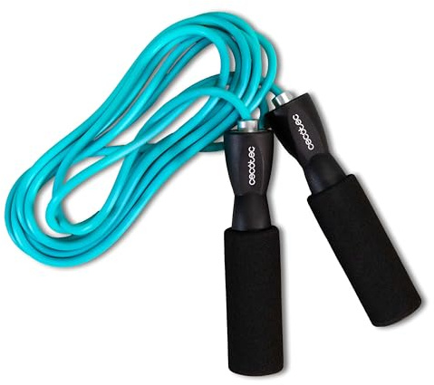 Cecotec Corda per Saltare - Corda di Salto Regolabile Small Fitness DrumFit Jump Rope, 295 cm di lunghezza, Realizzata in PVC, Impugnature ergonomiche antiscivolo, Sistema Smooth Bearing