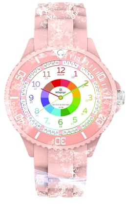 Kinderuhr Lernuhr Jungen Mädchen,Kids Armbanduhr für Kinder Jungen und Mädchen,Weayege Analoge Armbanduhr mit Zeitlernübungen,japanischen Quarzwerk,Uhr Damen und Herren,gut lesbar, Full Hd 1080P