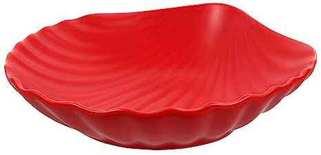 Milisten Salat Platte Salat servieren Snackbehälter Korb für Kinder weißer Korb Nuss Dekor Snackhalter Essensteller Japanischer Stil schmücken Snackregal Container Tablett Keramik rot