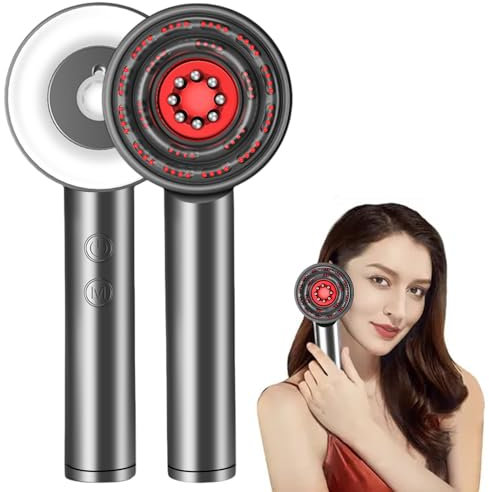 Elektrischer Haaröl Applikator und Kopfhaut Massagebürste mit Rotem Licht, 3 in 1 Scalp Massager Haar Massagebürste für Haarwachstum, Hair Oil Kopfmassage Bürste für Damen Herren