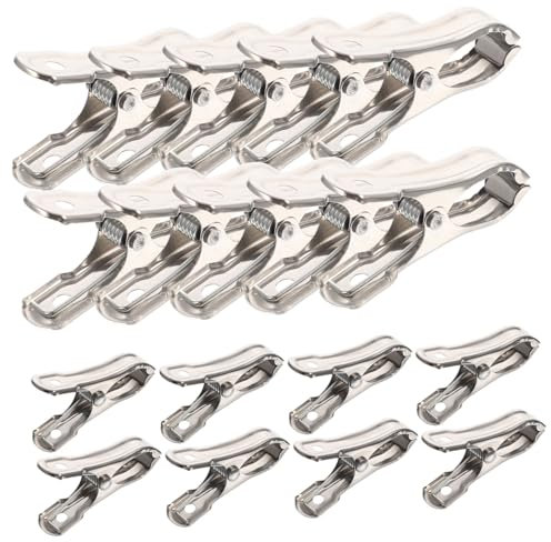 TINEASUR 40piezas Pinzas Inoxidable Resistentes Al Viento Fijación Para Invernadero y Secado De Ropa