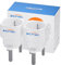 Bigfish Adaptateur Afrique du Sud 2 Pièces, Adaptateur de Voyage France vers Afrique du Sud, Adaptateur de Voyage Type M – Europe vers Afrique du Sud, Mozambique, Bhoutan, Namibie, Botswana – Blanc